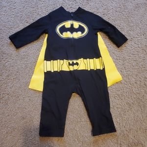 Batman zip up pj's/halloween cotume 12m